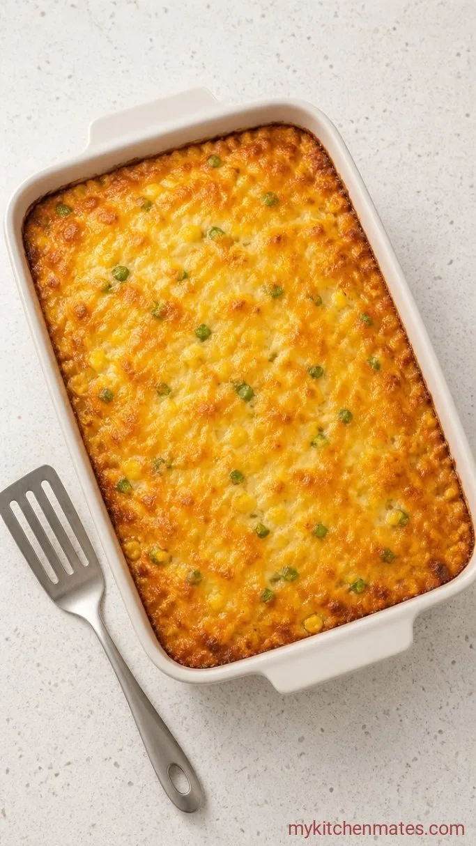 Cheesy Mexican Corn Casserole Step 2: Bake Until Golden