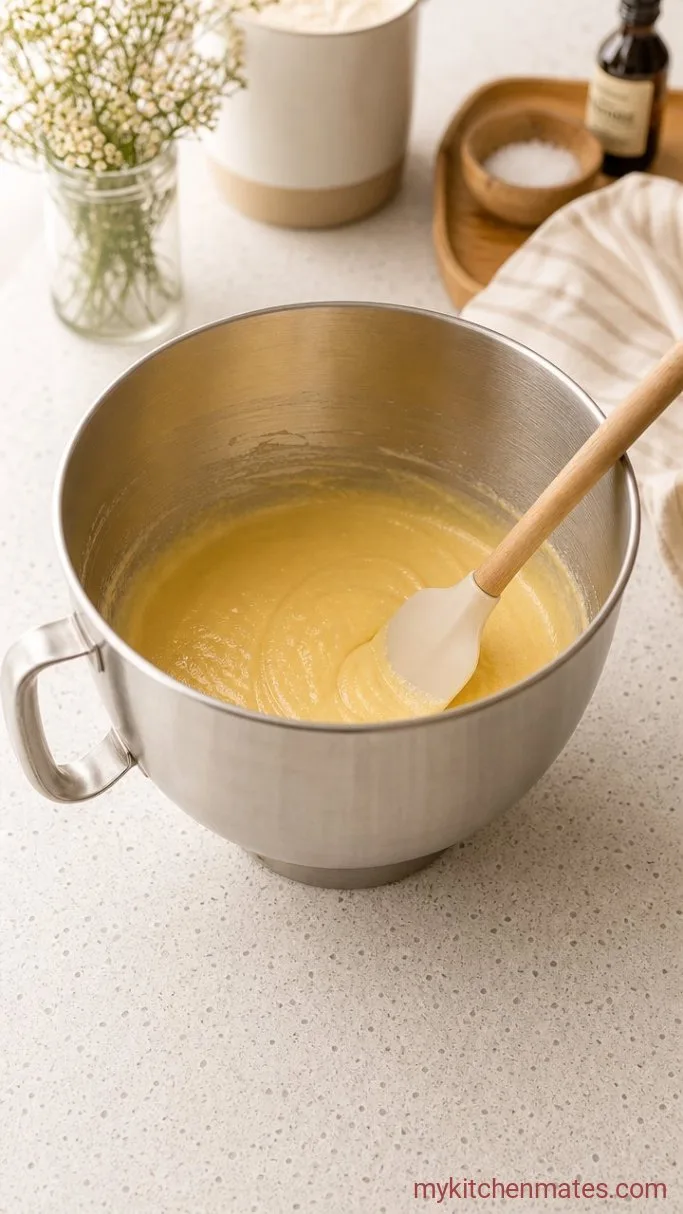 Step 2: Beat in the Egg and Vanilla