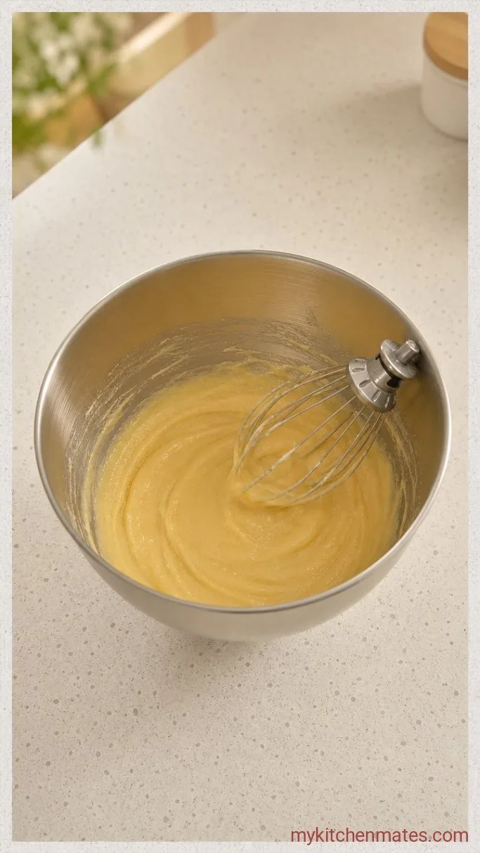 Step 2: Beat in the Egg and Vanilla