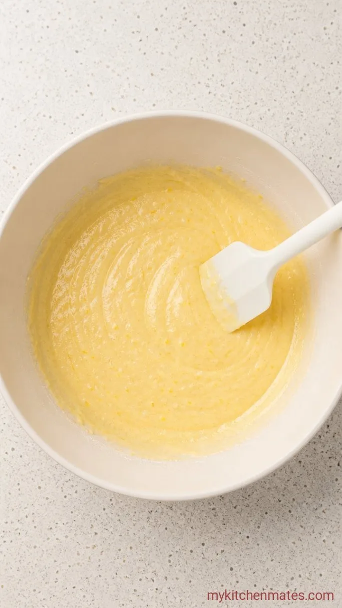 Step 2: Beat in the Egg, Vanilla, and Lemon Juice