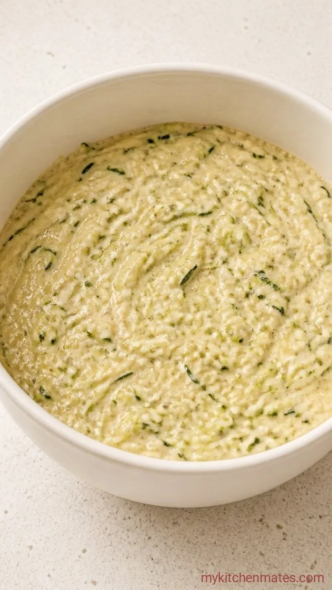 Step 2: Beat in the Egg, Vanilla, and Zucchini