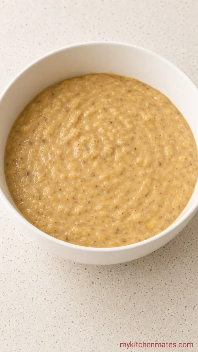 Tender Banana Walnut Cake Step 2: Beat in the Eggs and Banana