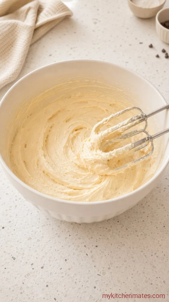 Old Fashioned Coconut Cake Step 2: Beat in the Eggs and Extracts