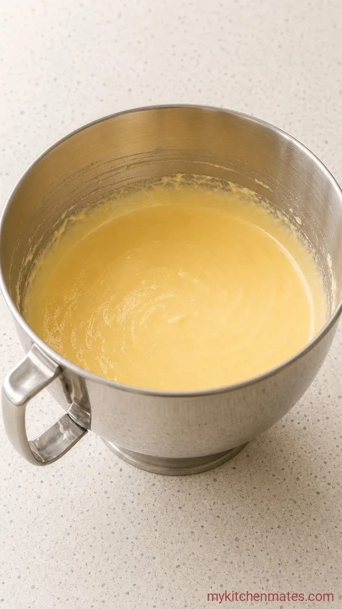 Step 2: Beat in the Eggs and Vanilla