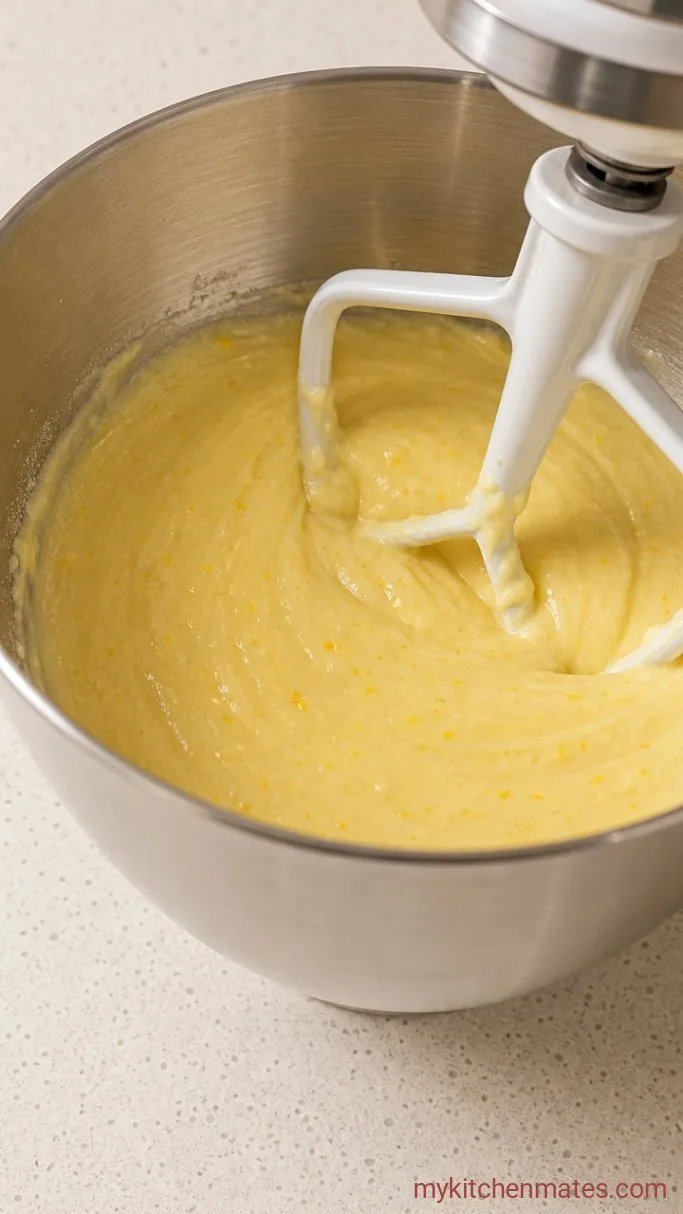 Step 2: Beat in the Eggs and Zest