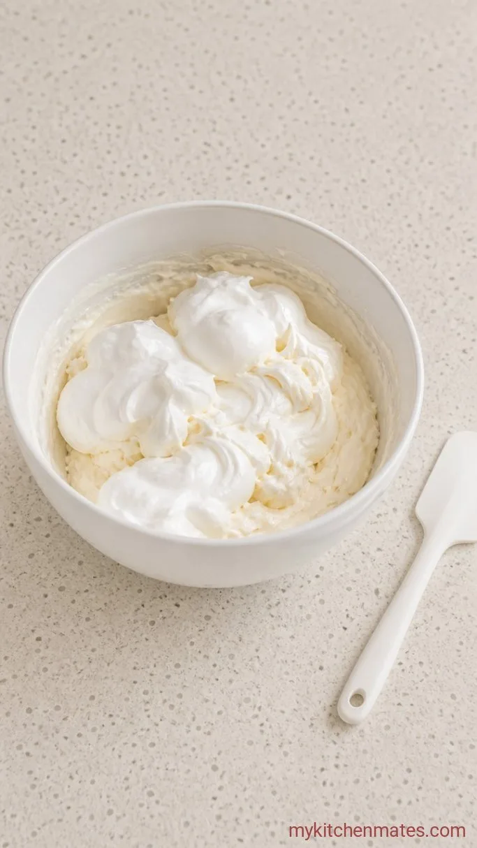 Step 2: Beat in the Marshmallow Fluff