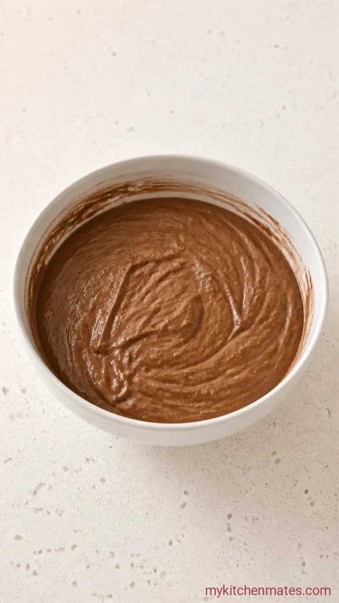 Step 2: Beat in the Nutella and Egg