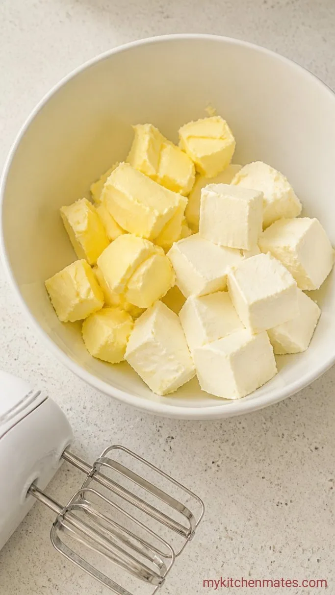 Step 2: Beat the Butter and Cream Cheese