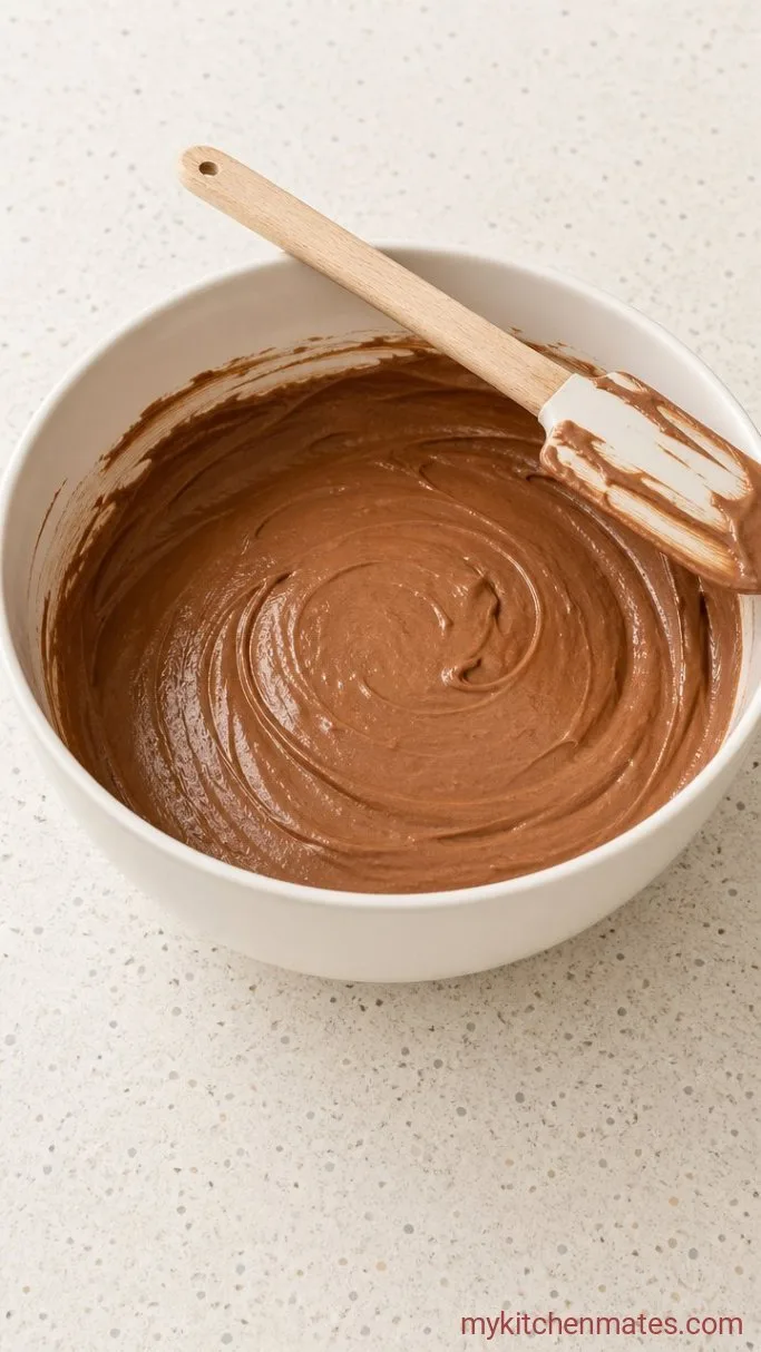 Baked Triple Chocolate Cheesecake Step 2: Beat the Filling