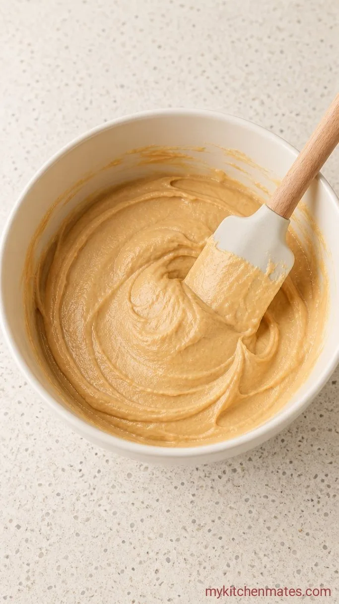 Chocolate Peanut Butter Swirl Bundt Cake Step 2: Beat the Peanut Butter Filling