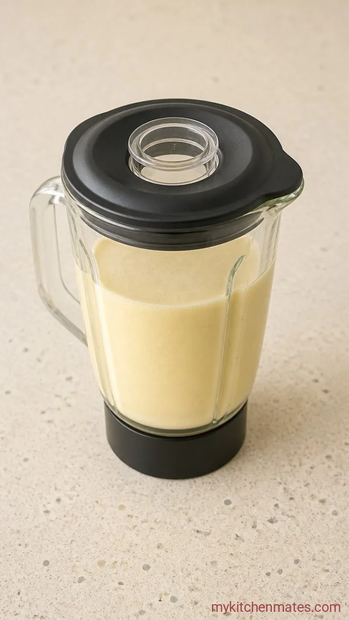 Mexican Chocoflan (The Impossible Cake): Chocolate Cake and Flan in One Pan Step 2: Blend the Flan