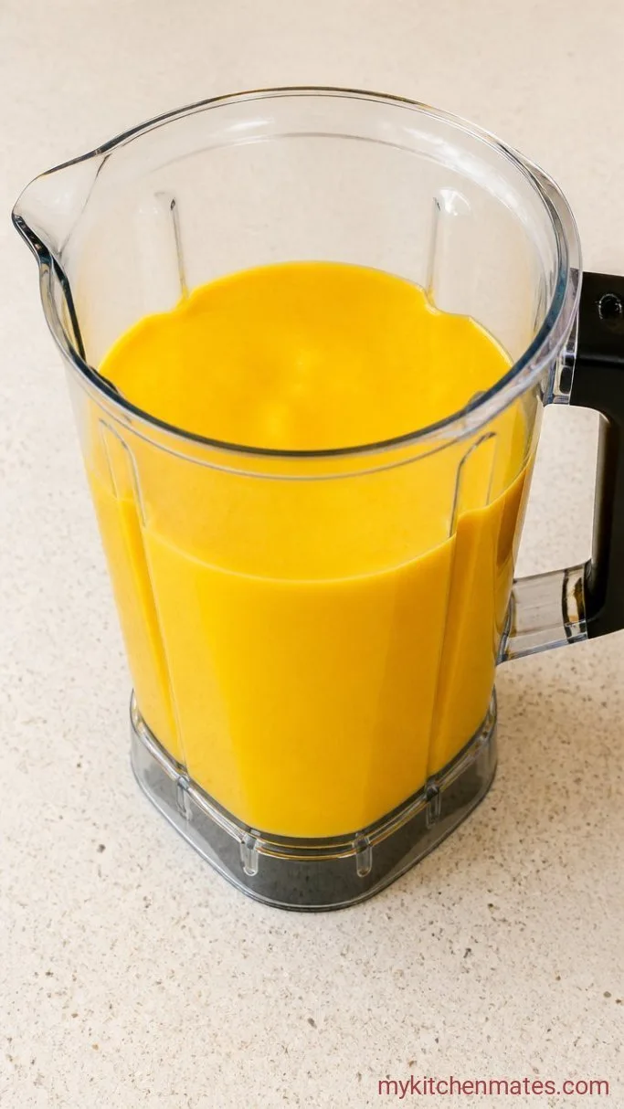 Homemade Unicorn Frappuccino (5 Ingredients, 5 Minutes) Step 2: Blend the Mango Base