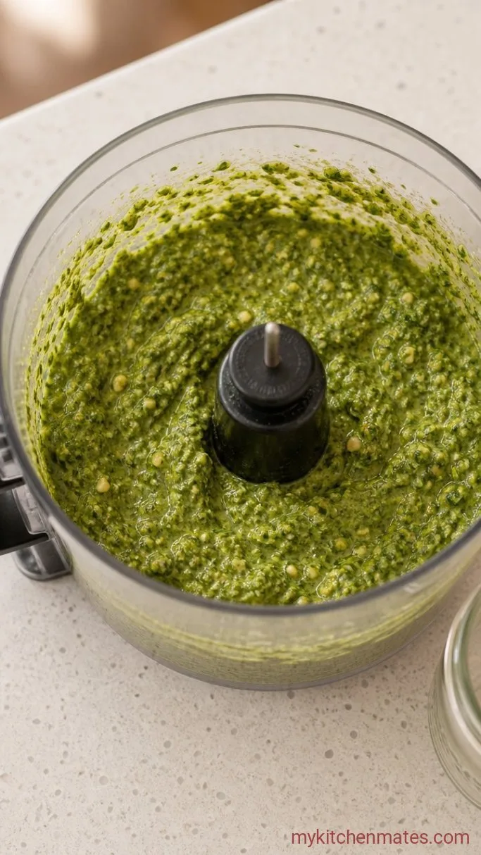 15-Minute Broccoli Pesto Pasta Step 2: Blend the Pesto