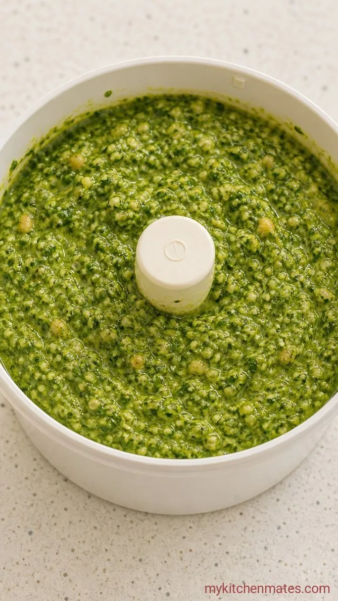 20-Minute Green Pesto Pasta with Bright, Fresh Basil Step 2: Blend the Pesto