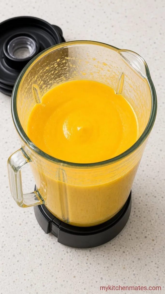 Quick 3-Ingredient Mango Smoothie Step 2: Blend Until Creamy