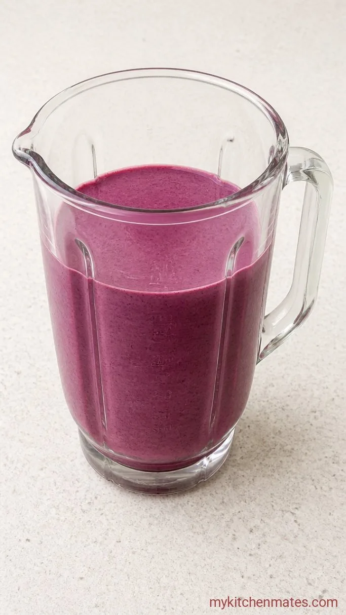 Quick Berry-Banana Frozen Fruit Smoothie (3 Ingredients) Step 2: Blend Until Creamy