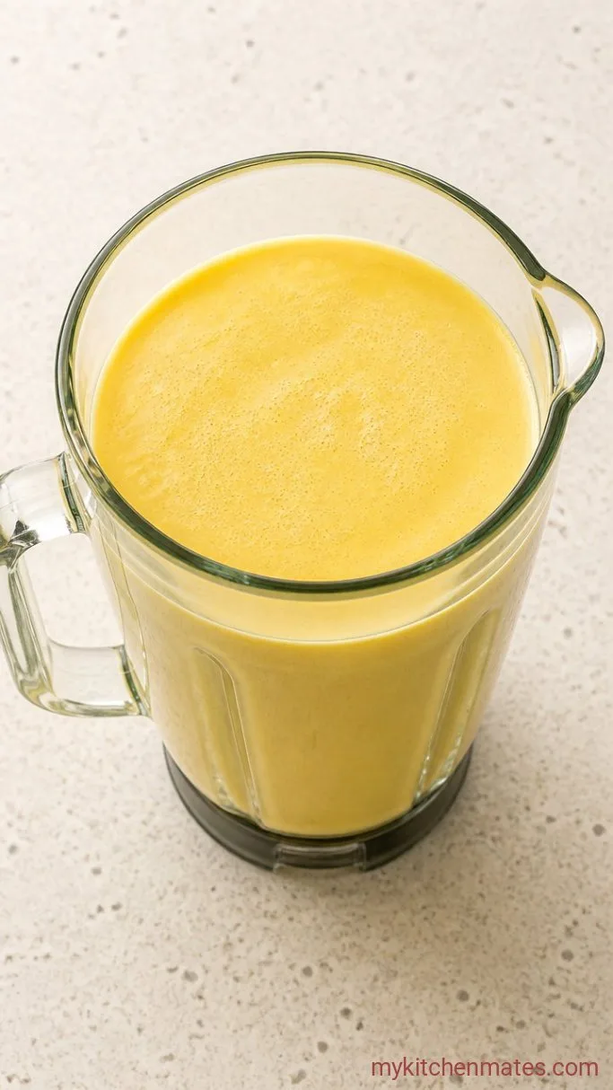 Quick 3-Ingredient Pineapple Banana Smoothie Step 2: Blend Until Smooth