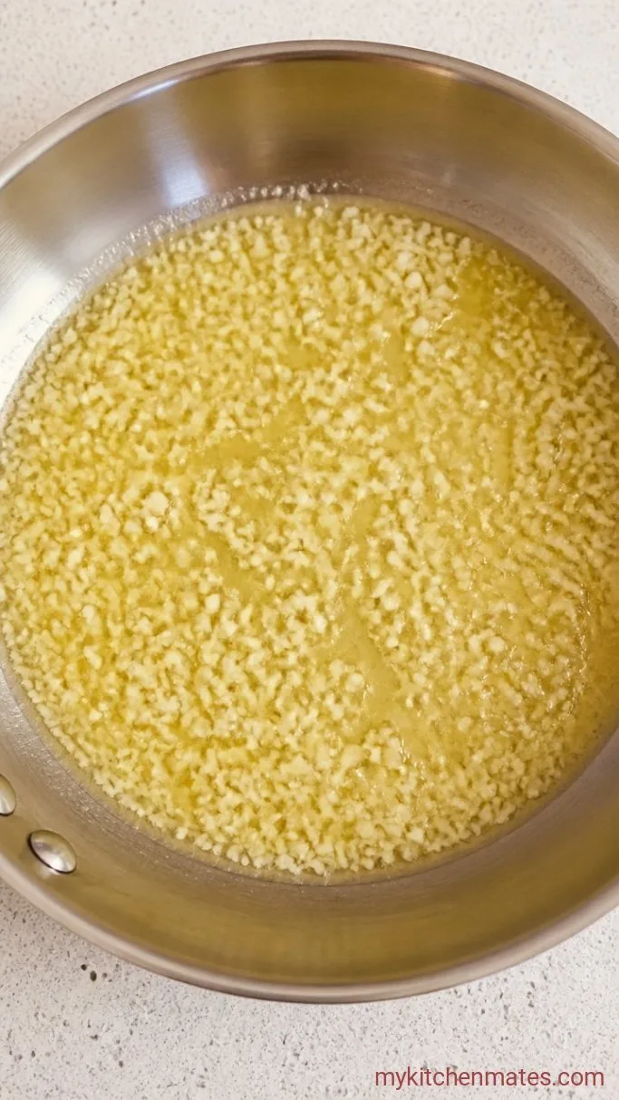 15-Minute Creamy Lemon Pasta Sauce Step 2: Bloom the Garlic