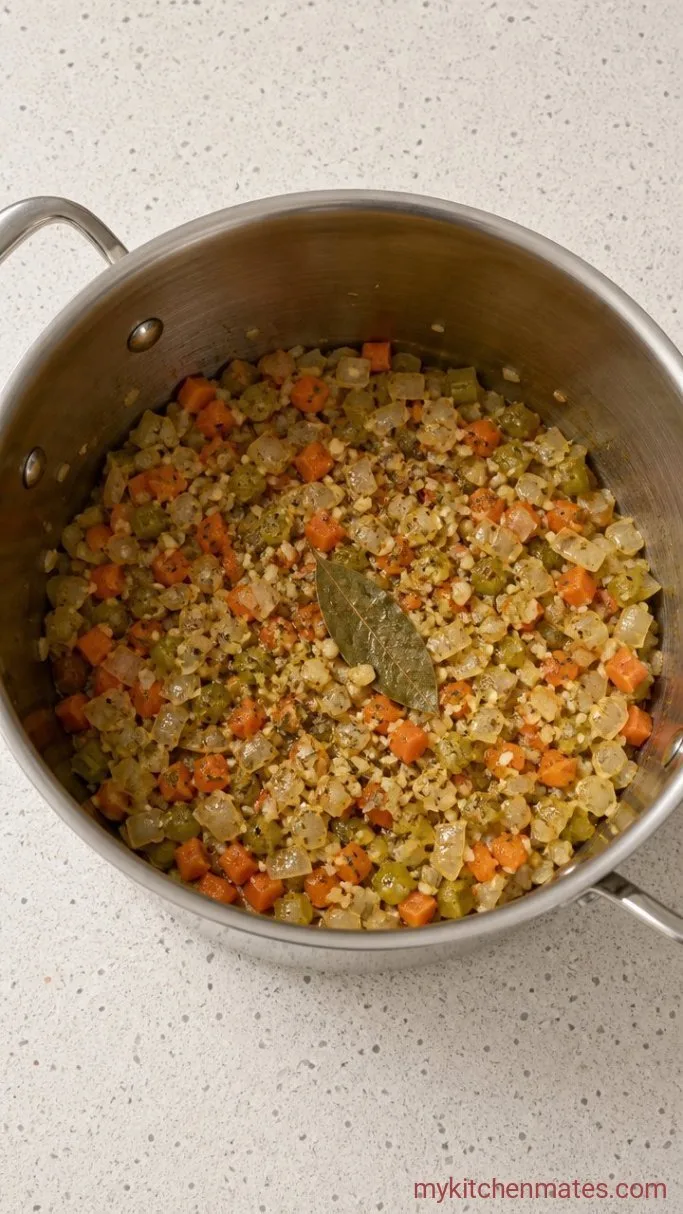 Step 2: Bloom the Herbs and Garlic
