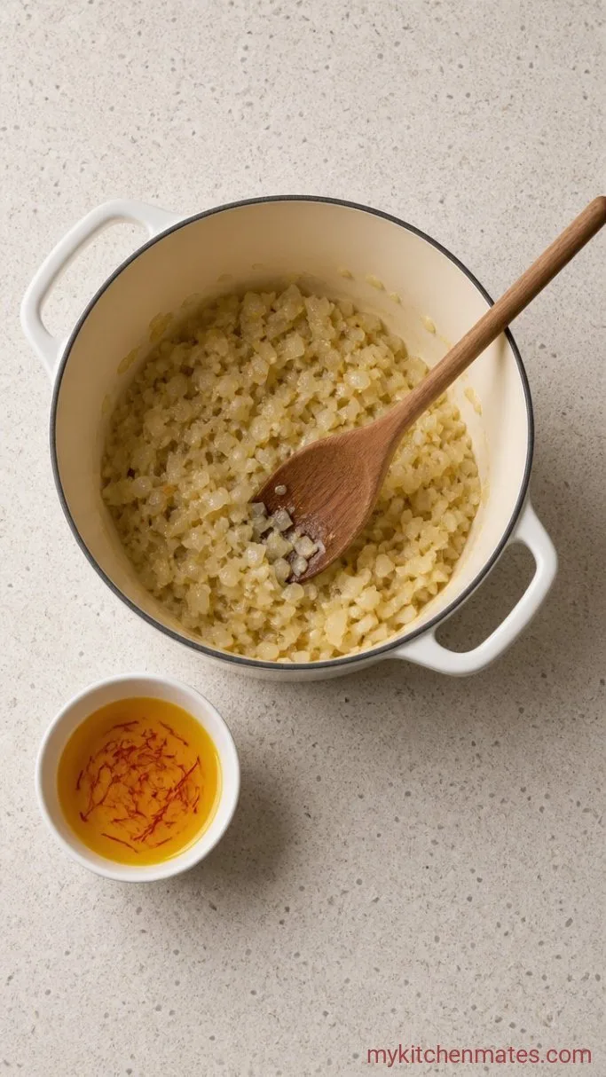 Step 2: Bloom the Saffron (If Using)