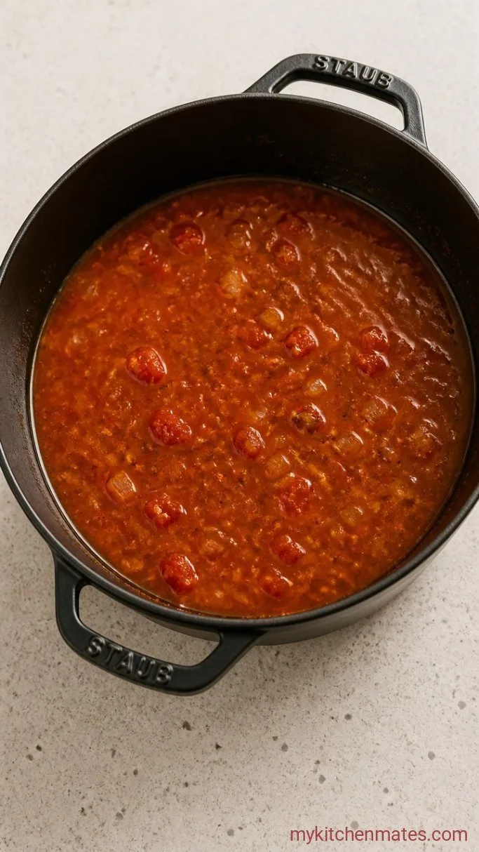 Easy 30-Minute Chicken Tortilla Soup Step 2: Bloom the Spices and Start the Broth