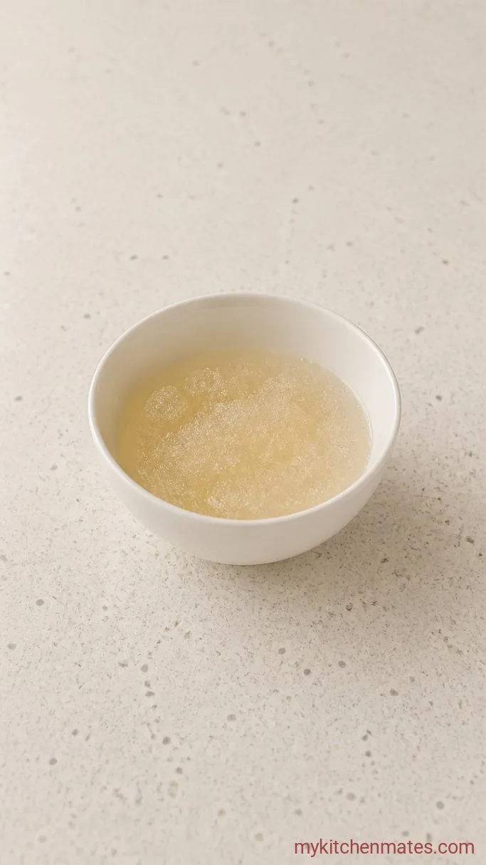 Easy Mexican Mosaic Jello Dessert (Gelatina de Mosaico) Step 2: Bloom the Unflavored Gelatin