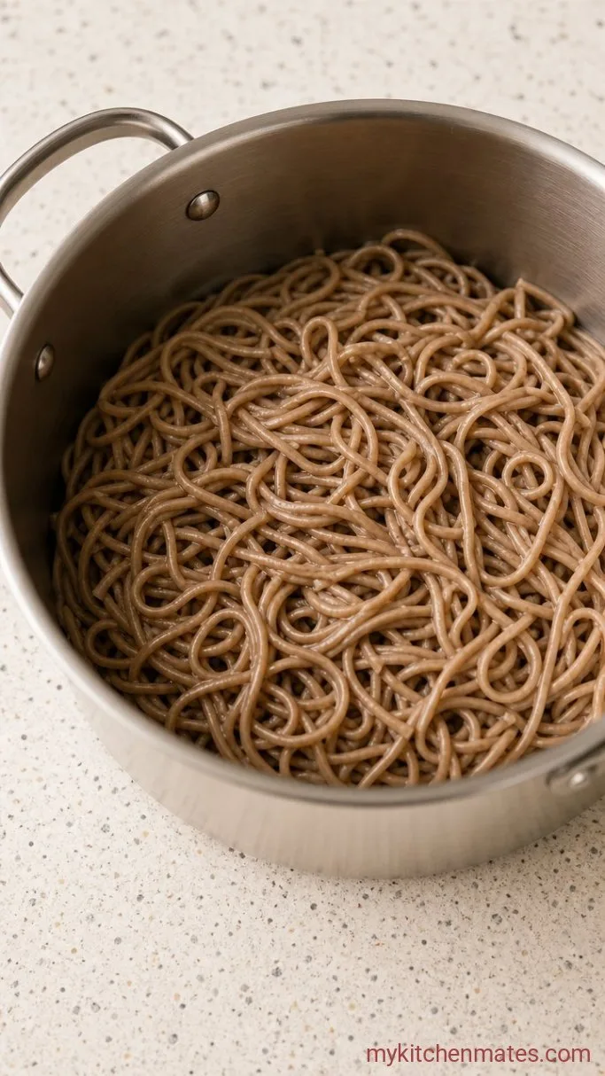 Quick Miso Salmon Noodle Bowl Step 2: Boil the Soba Noodles