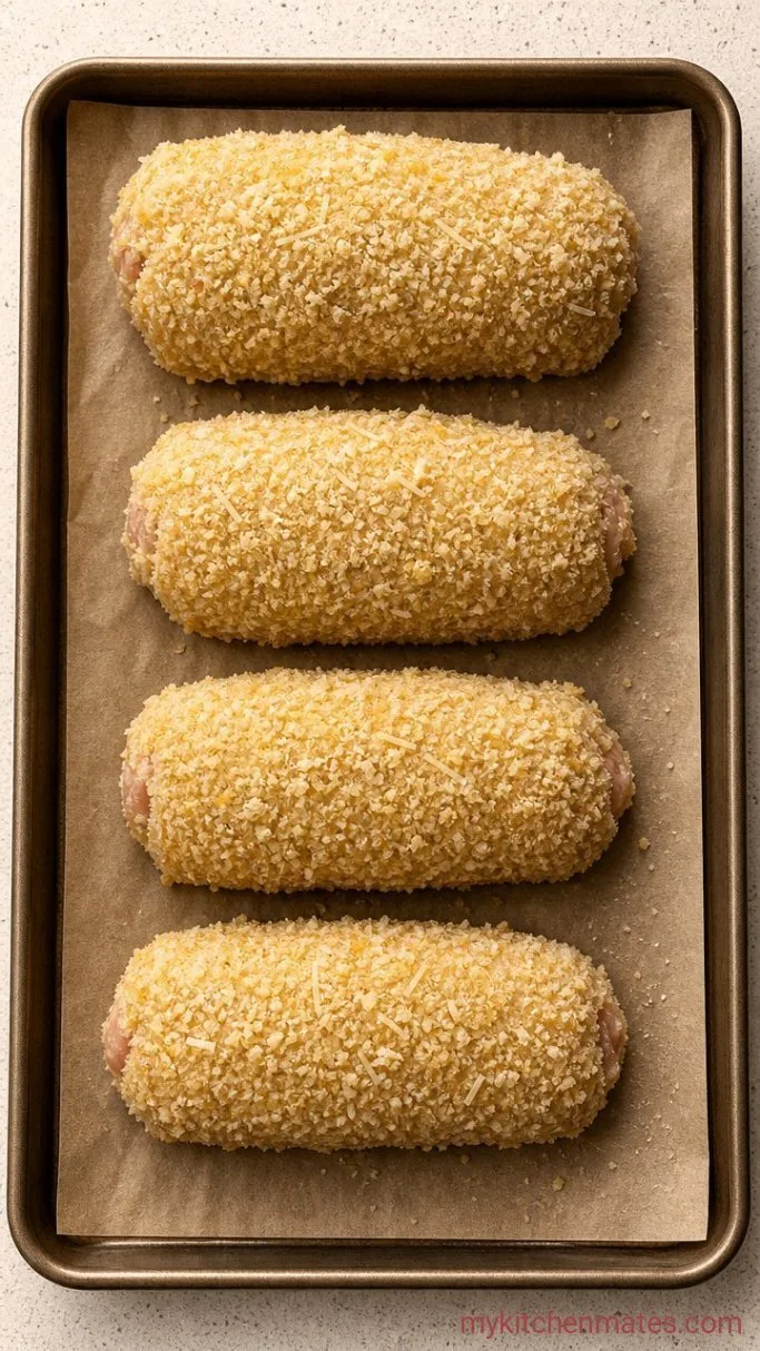 Step 2: Bread the Stuffed Chicken