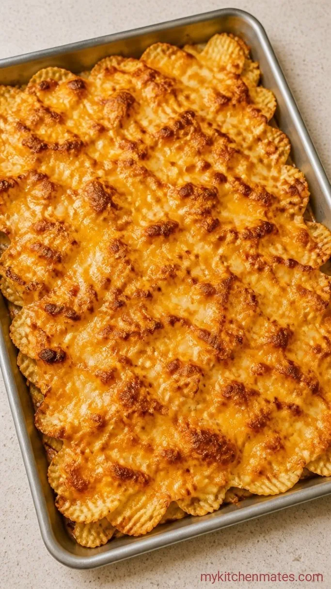 Sheet Pan Potato Chip Nachos (Ready in 10 Minutes) Step 2: Broil Until Melted