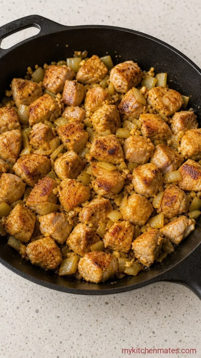 30-Minute Mango Chicken Curry Step 2: Brown the Chicken