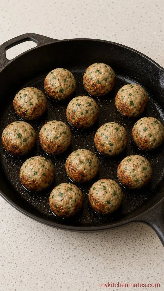 Step 2: Brown the Meatballs