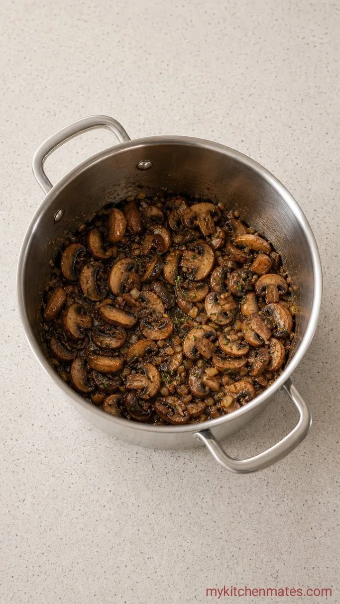 Creamy Mushroom Rice Soup (One-Pot, 30 Minutes) Step 2: Brown the Mushrooms