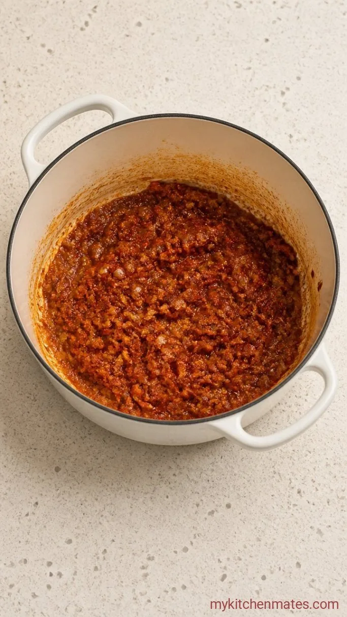 One-Pot African Peanut Stew with Chicken and Sweet Potatoes Step 2: Build the Aromatics