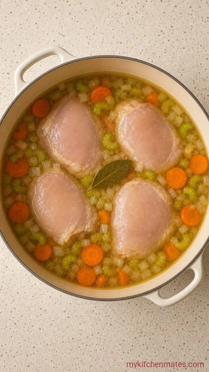 Quick Lemon Chicken Noodle Soup Step 2: Build the Broth