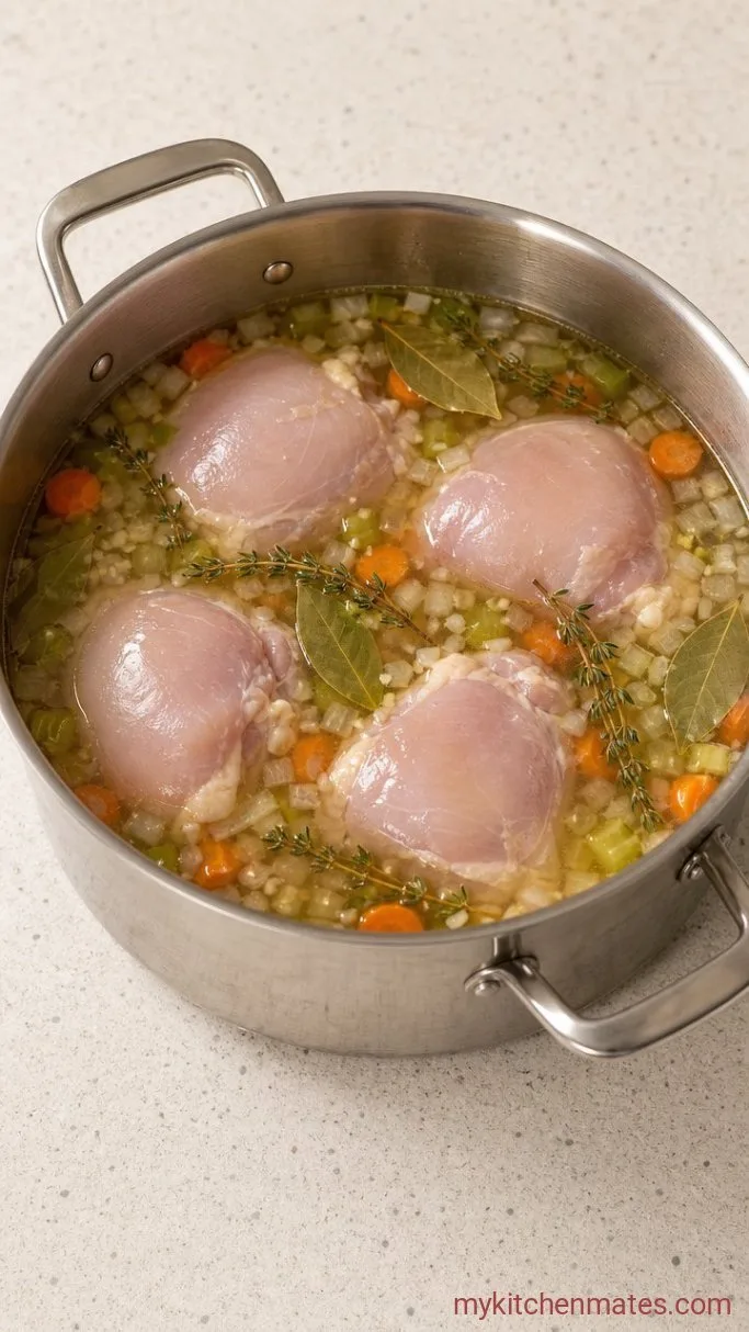 Hearty Pioneer Woman Chicken Noodle Soup Step 2: Build the Broth
