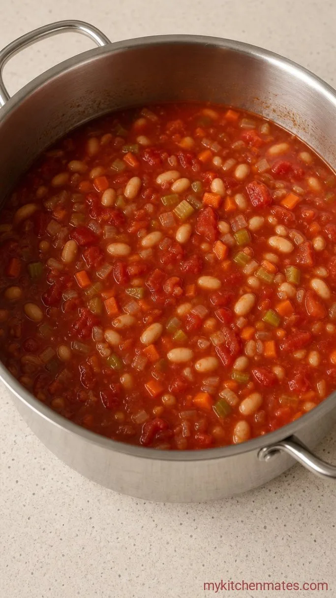 Hearty Tomato Vegetable Soup in 30 Minutes Step 2: Build the Broth
