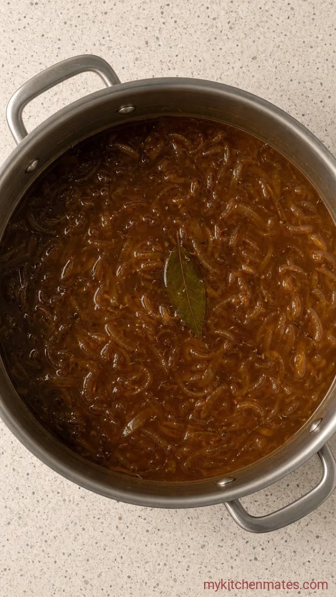 Deeply Savory Vegetarian French Onion Soup Step 2: Build the Broth