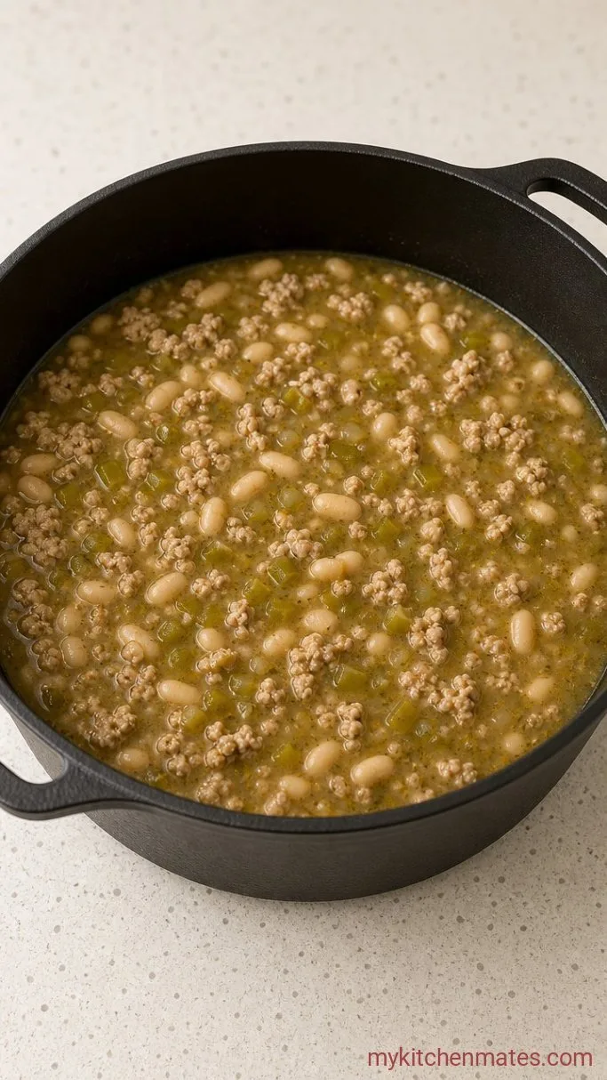 30-Minute One-Pot White Turkey Chili Step 2: Build the Chili Base