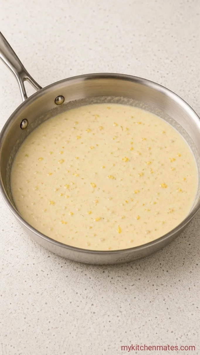 Quick Creamy Lemon Garlic Pasta Step 2: Build the Cream Sauce