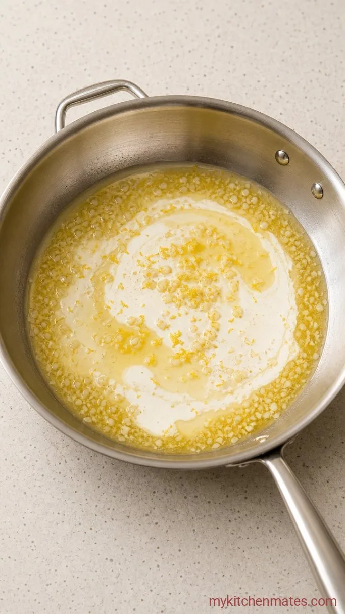 20-Minute Creamy Lemon Pasta Step 2: Build the Creamy Lemon Sauce