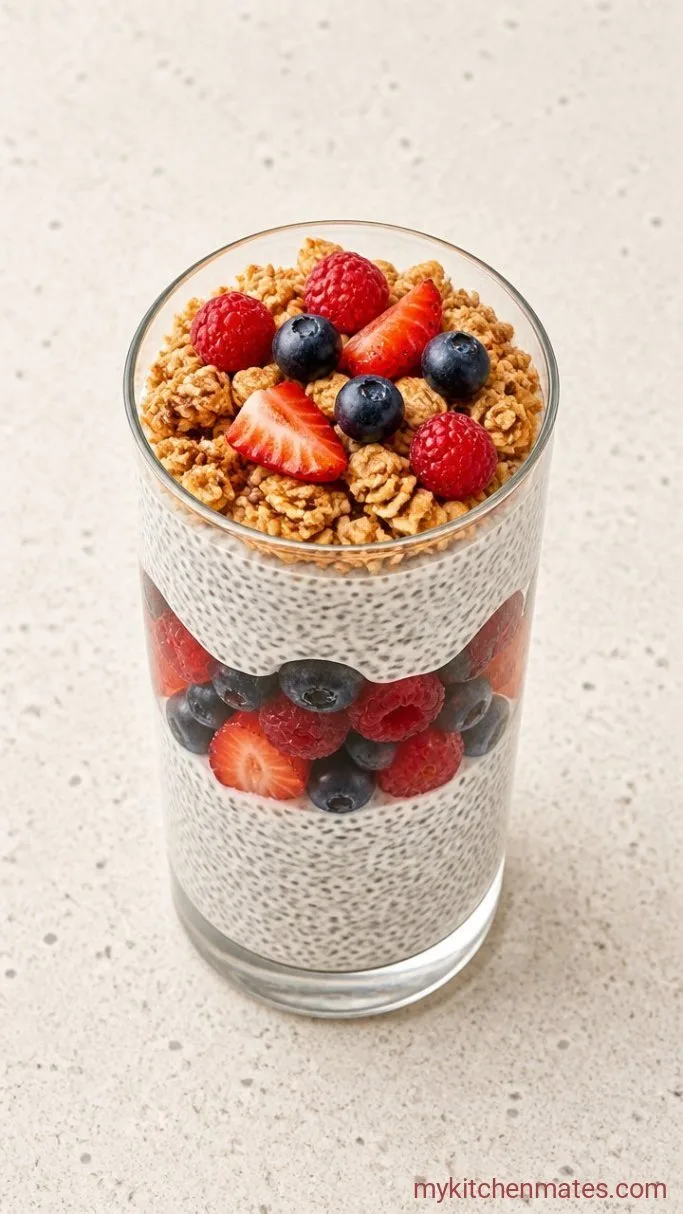 Creamy Overnight Chia Pudding Parfait Step 2: Build the Parfait Layers