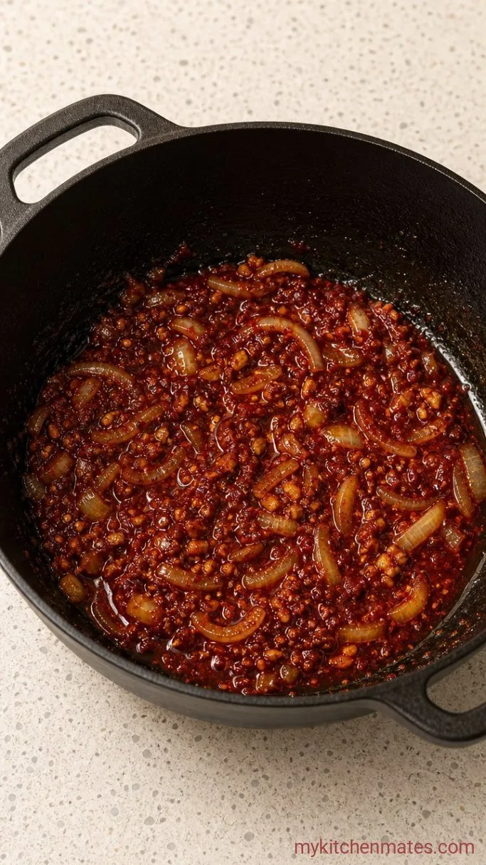 Spicy Korean Chicken Stew Step 2: Build the Sauce Base