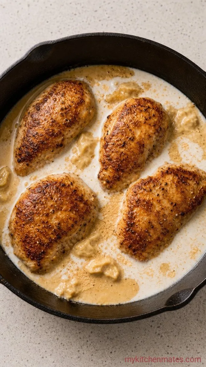 Quick Creamy Chicken Breasts with Cream of Chicken Soup Step 2: Build the Sauce