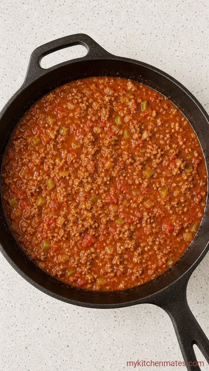 30-Minute Cheesy Taco Pasta Casserole Step 2: Build the Sauce