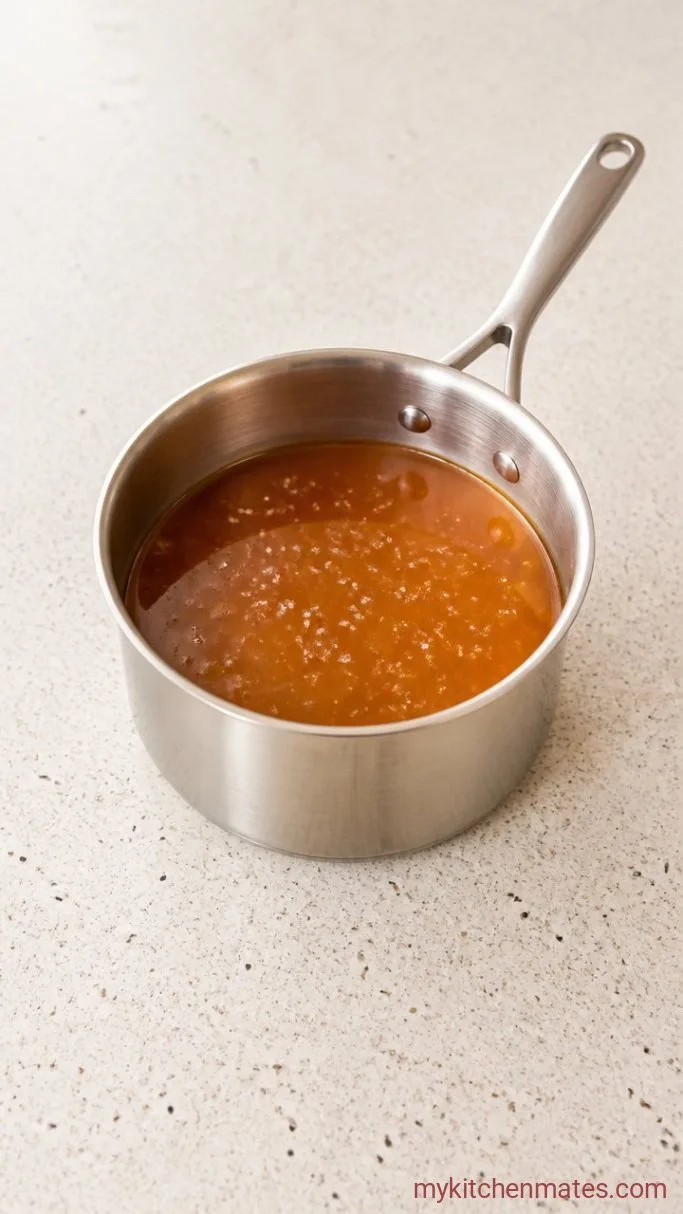 Salted Caramel Apple Pie Step 2: Caramelize the Sugar