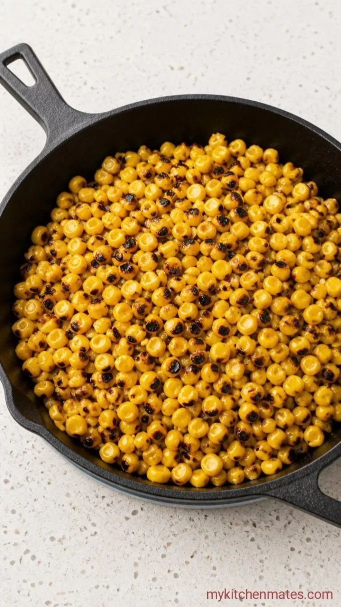 30-Minute Street Corn Chicken Rice Bowl Step 2: Char the Corn