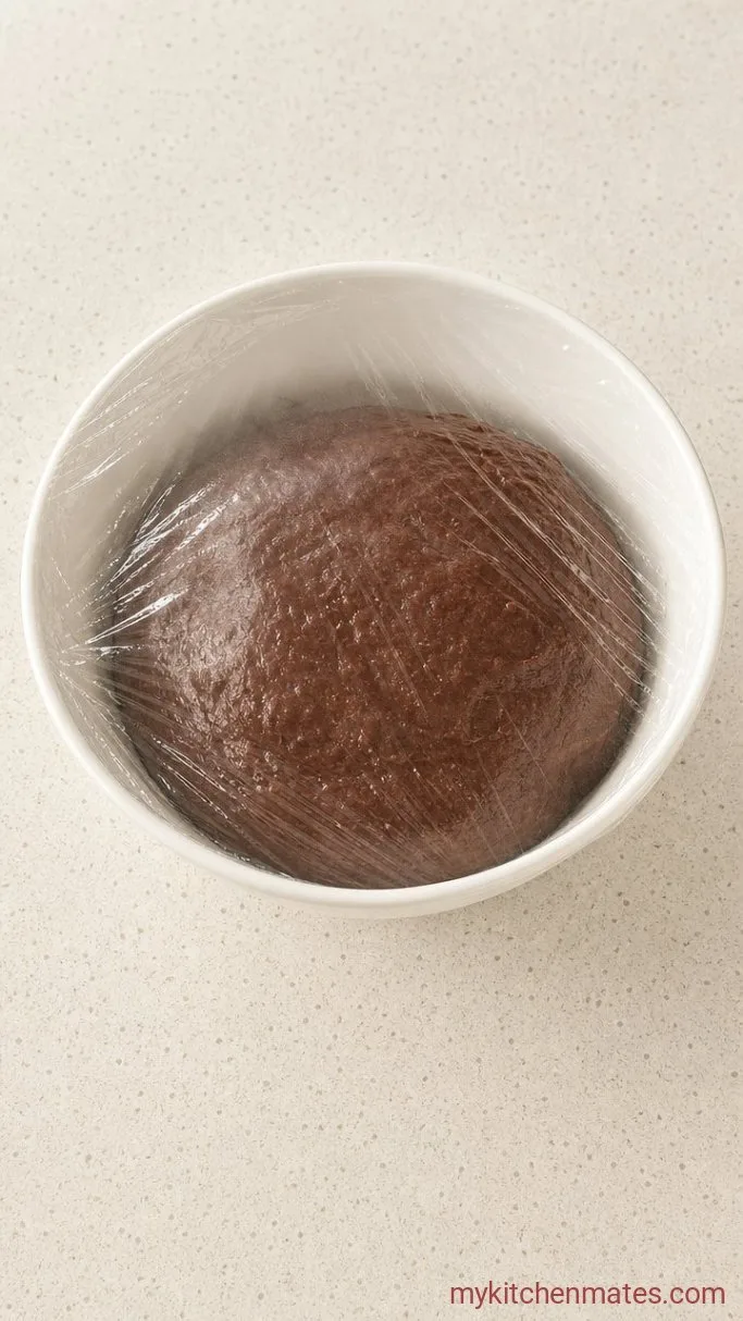 Thick, Chewy Chocolate Peanut Butter Cookies Step 2: Chill the Dough