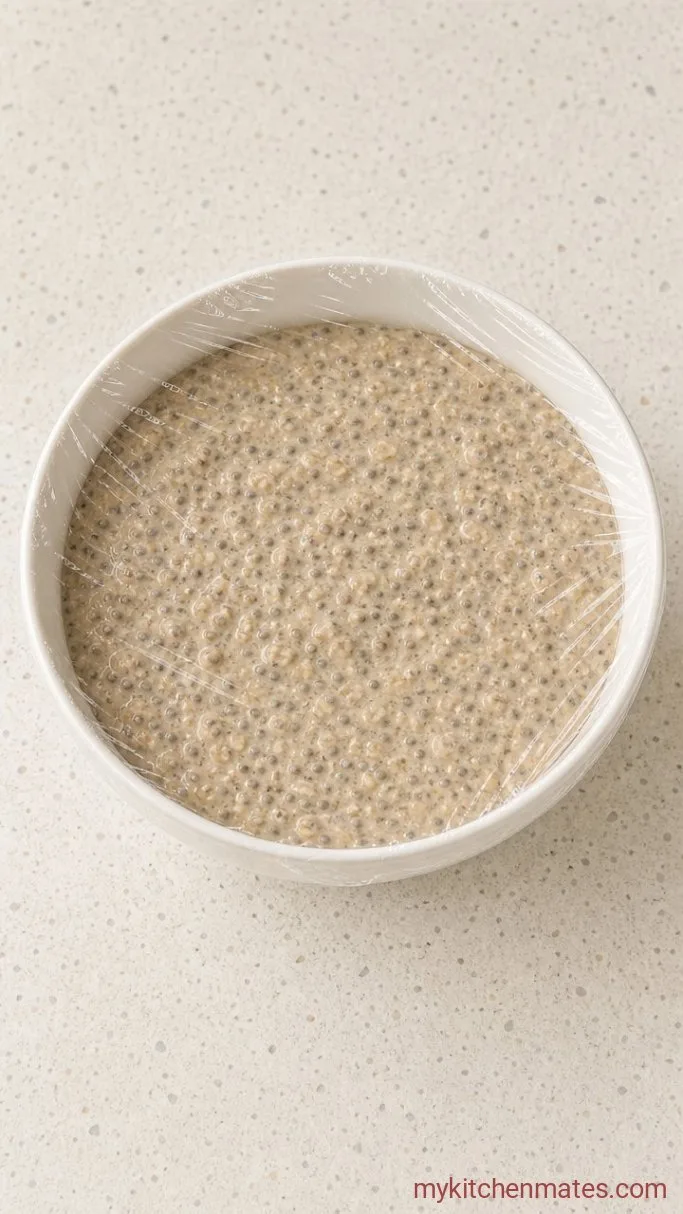 Creamy Overnight Chia Oatmeal Pudding Step 2: Chill the Pudding