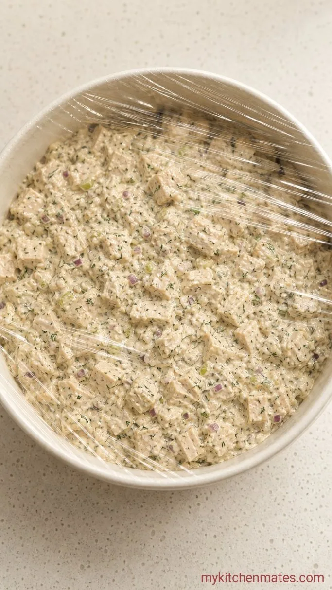 Quick Chicken Salad Croissant Sandwiches Step 2: Chill the Salad