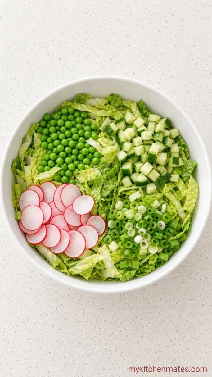15-Minute Green Goddess Salad Step 2: Chop the Vegetables